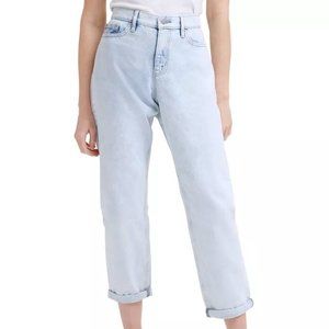CALVIN KLEIN JEANS Cotton Boyfriend Jeans - Light Blue Size 32